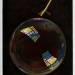 Optics: a soap bubble exhibiting interference colours